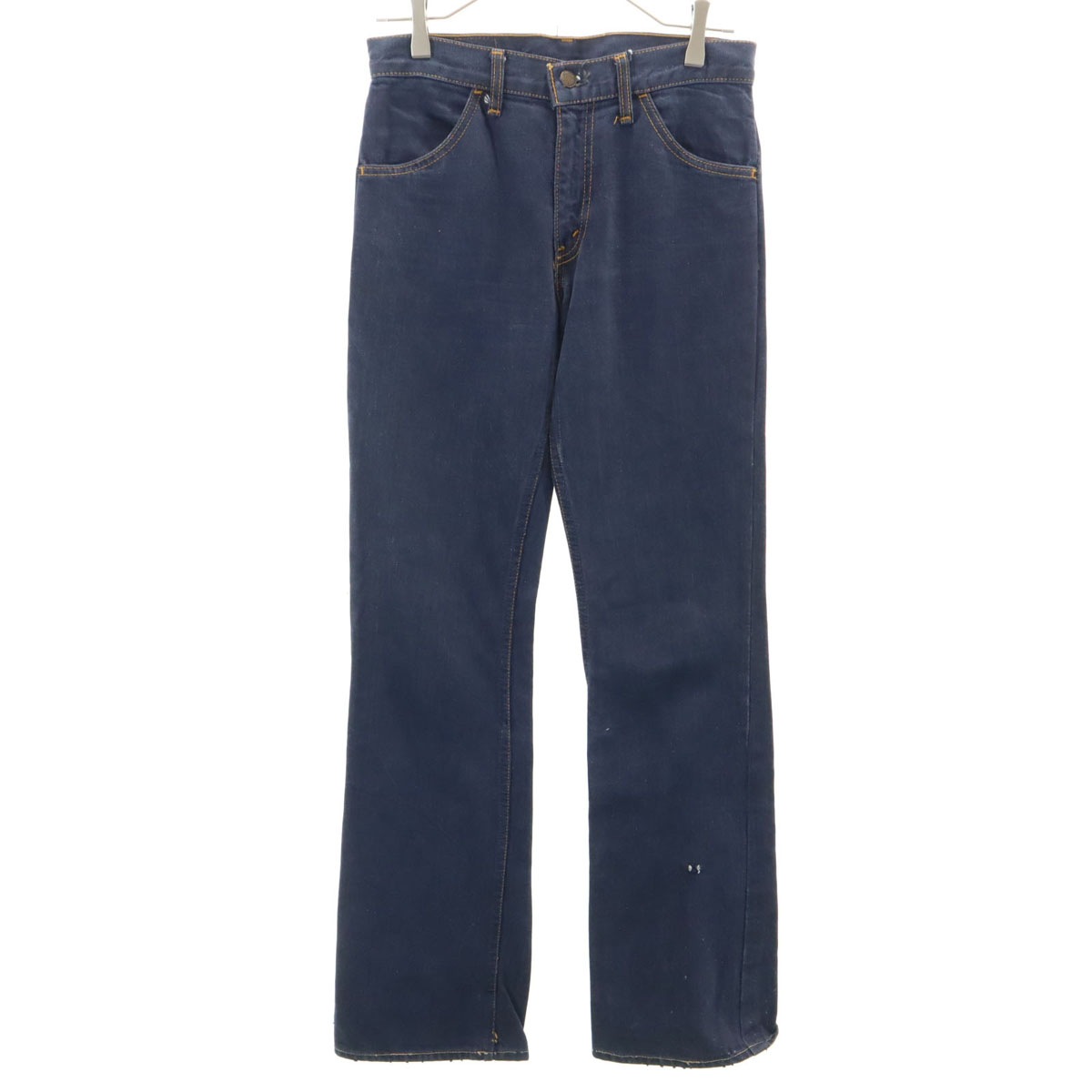 70s ビックE オレンジタブ フレアデニムパンツ ネイビー系 ジーンズ レディース 古着