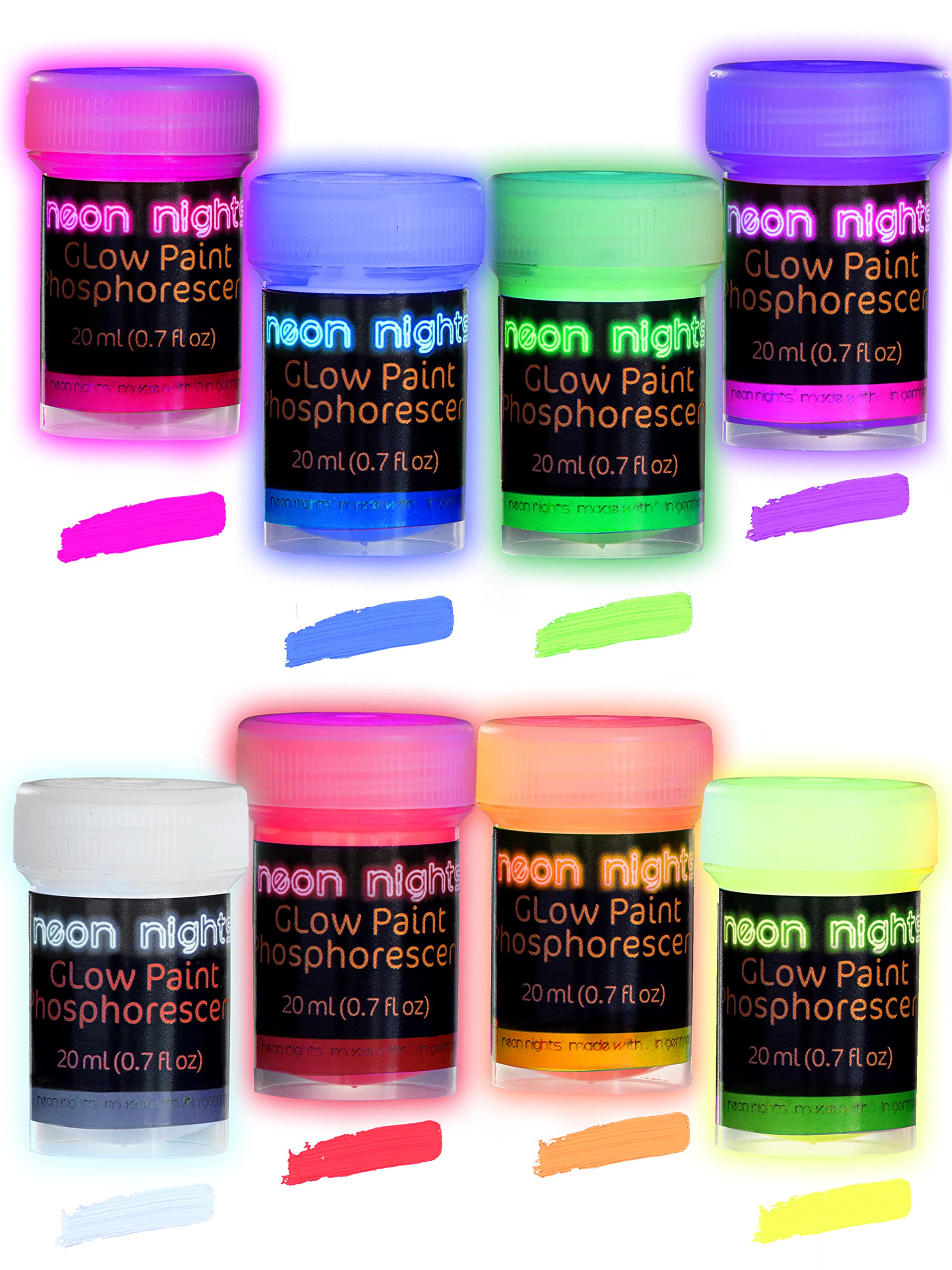 neon nights 畜光 発光 燐光 自己発光塗料 - 8個入り