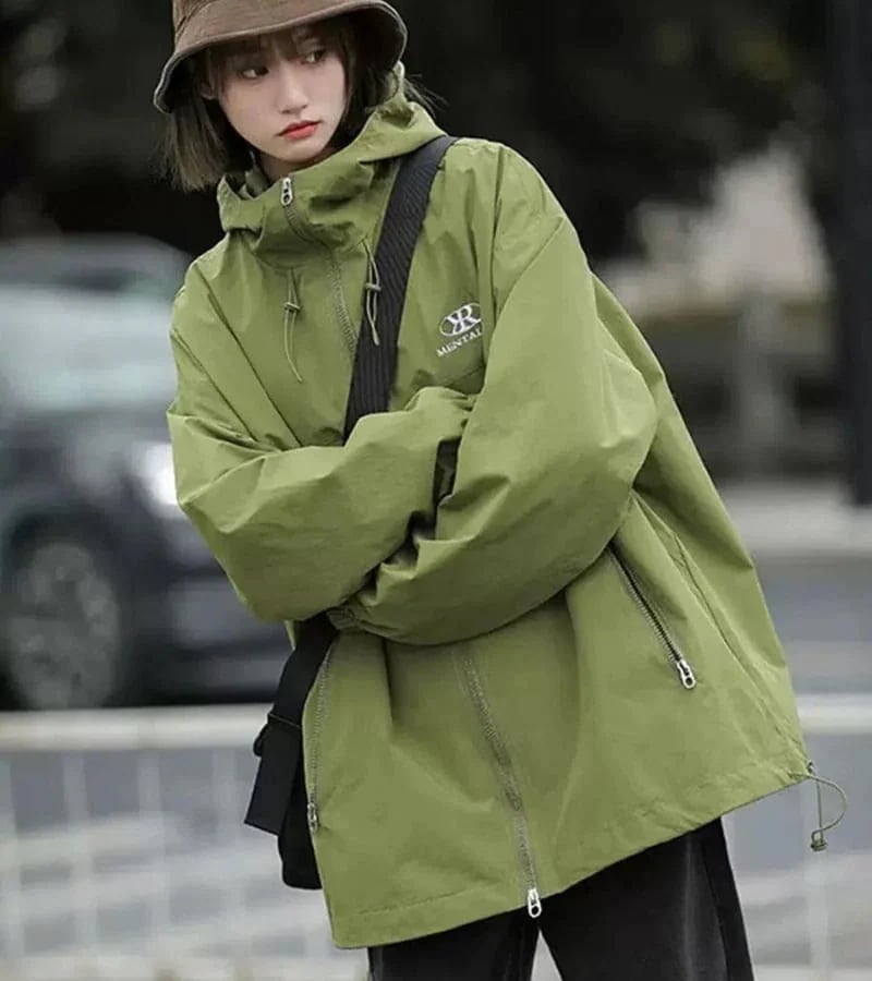 スタイルアップ シルエット フーディー ロゴ ブルゾン アウター フード付き レディース パーカー サイズ ゆったり ライク カジュアル ストリート フル ファッション カジュアル きれいめ夏秋冬