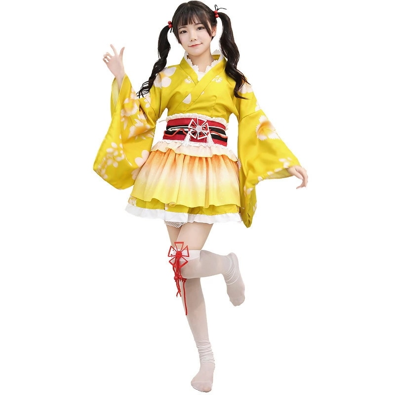 「10％OFFクーポン配布中」アイドル風 花柄 着物ドレス 花魁 コスプレ衣装 可愛い ロリータ 和服 コスチューム ミニスカ 浴衣セット 夏祭り 花火大会 ハロウィン仮装 フリーサイズ
