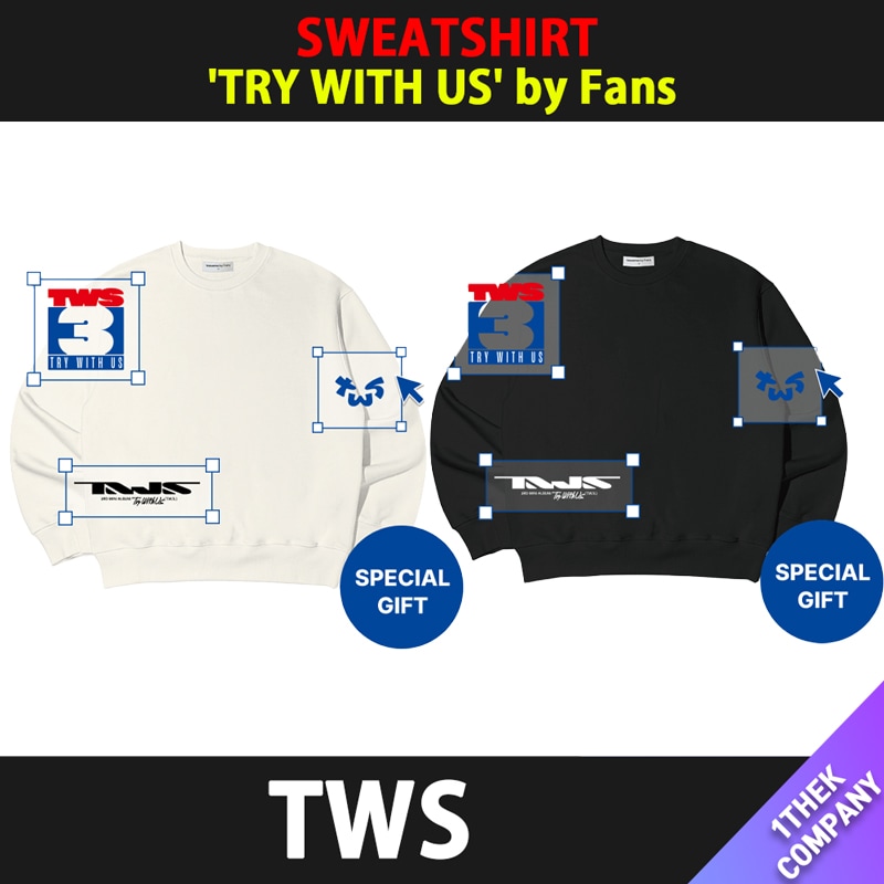【weverse特典】（SWEATSHIRT）TWS [TRY WITH US] by Fans