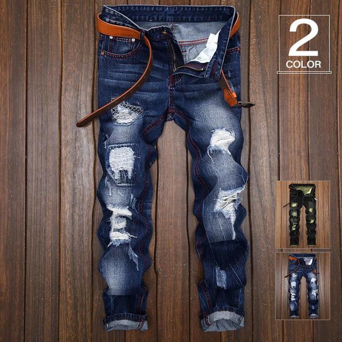 デニムパンツ メンズ ジーンズ デニム ストレートパンツ ジーンズ ジーパン 細身 Gパン レトロ ロングパンツ シワ加工 ボトムス オシャレ 大人 男性 カジュアル