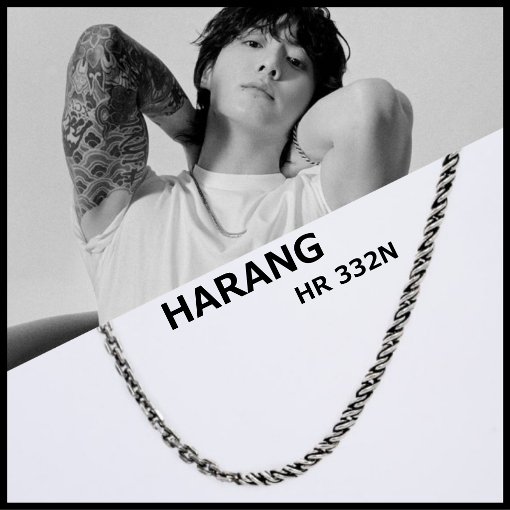 BTS ジョングク着用 【HARANG】 HR 332N ネックレス Necklace HR332N SILVER HALF&HALF CHAIN NECKLACE シルバーチェーンネックレス 25,450円