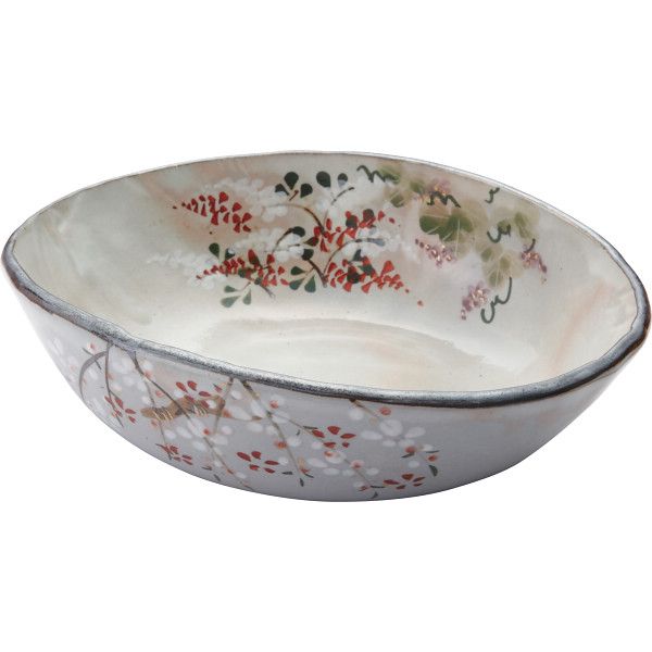 清水焼 桜/萩/葛 楕円鉢