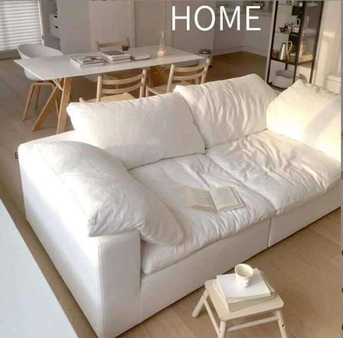 北欧風ソファーモジュラーソファ リネンモジュラーコンビネーションソファー シンプルリビングルームソファーモダンなソファ　リネンソファー　自然な光沢感が楽しめ