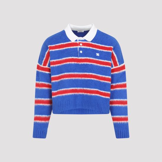 CELINE Men Sweater RY0FQ0ZQJ GBT8 BLUE RED ECRU