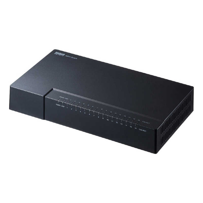 サンワサプライ　スイッチングハブ[16ポート /Giga対応]　LAN-GIGAP1602BK
