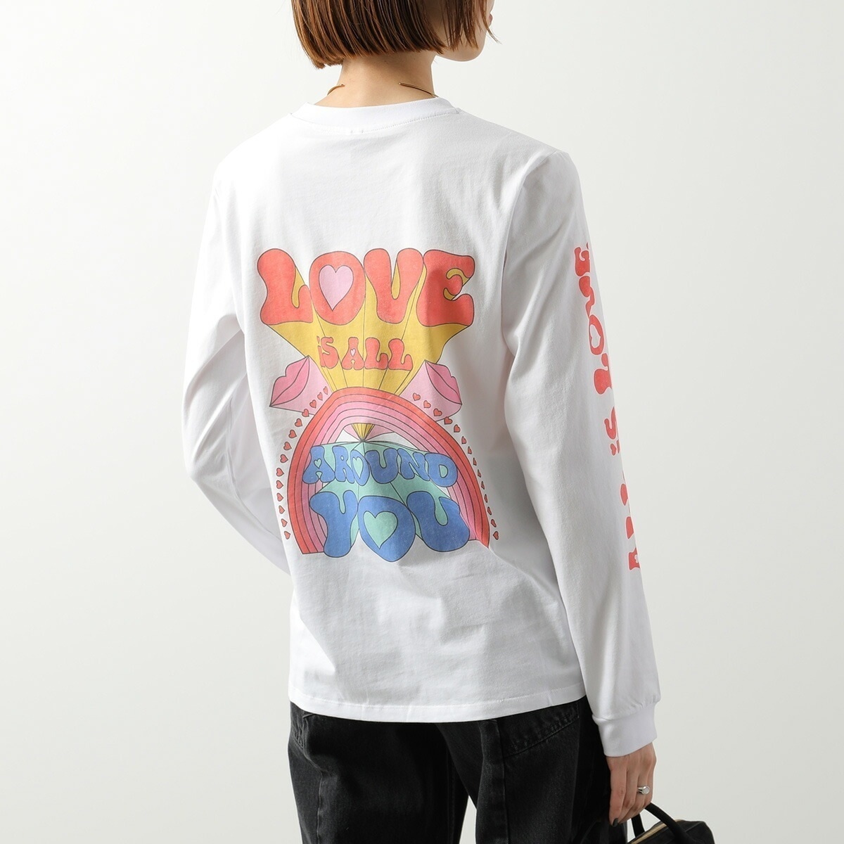 STELLA McCARTNEY KIDS ステラマッカートニー キッズ Tシャツ TX8B90 Z0434 レディース ガールズ 長袖 ロンT コットン クルーネック 100
