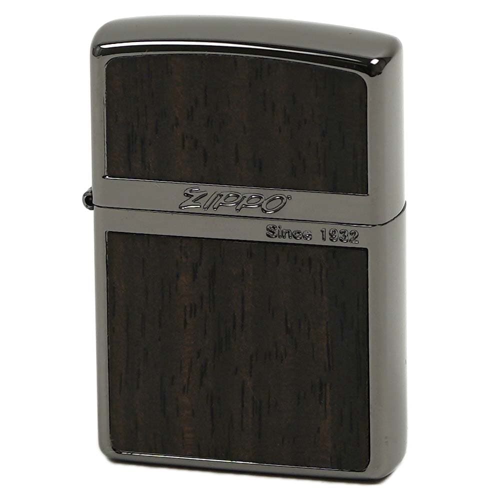 ZIPPO ジッポー ジッポライター ウッドシリーズ NB-WOOD ダーク(コクタン) ネオブラック（ブラックニッケル）