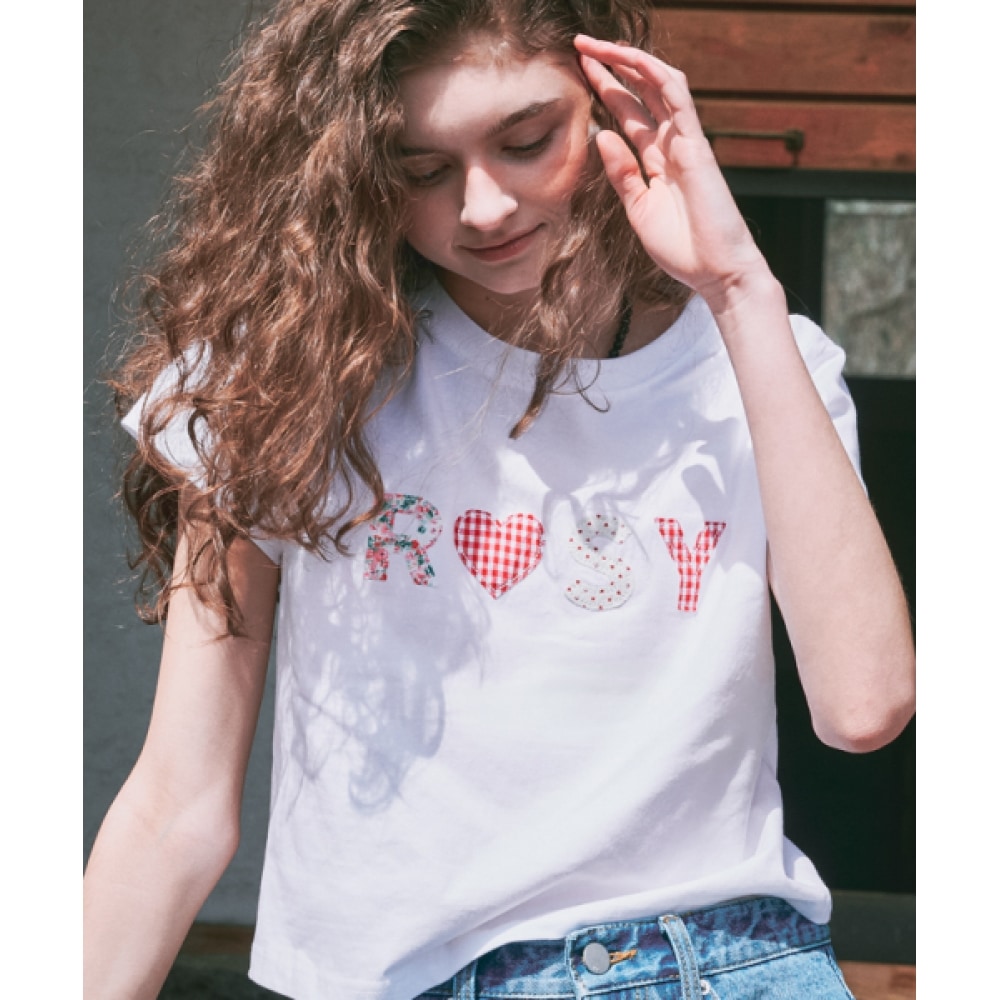 RONRON ロージーアップリケクロップ T シャツホワイト 7,353円