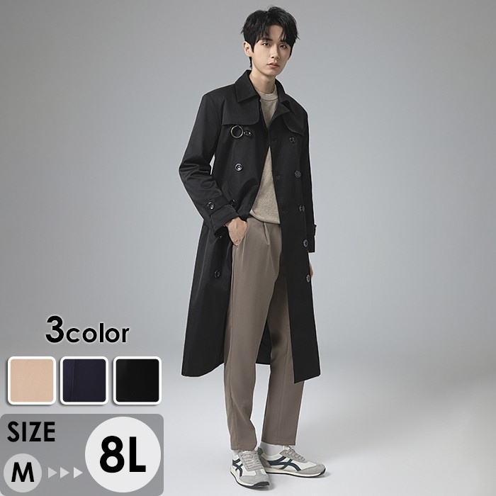 コート メンズ ハイネック 3カラー ビジネス かっこいい 大きいサイズ アウター メンズファッション 防寒 体型カバー おしゃれ 春 秋冬 ブラック キャメル ネイビー 20代 30代 40代