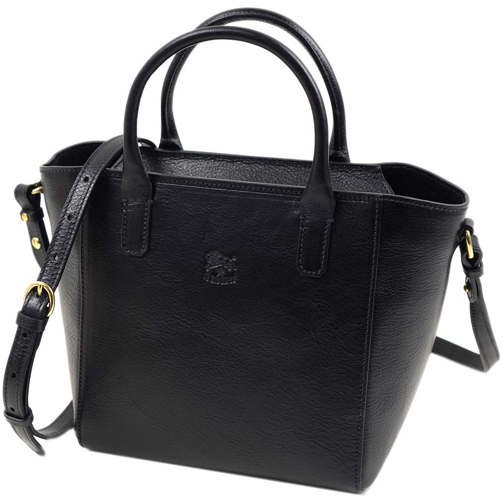 イルビゾンテ ショルダーバッグ ハンドバッグ IL BISONTE HANDBAG QUERCIA NERO ブラック BHA026 PV0001 BK159B BHA026-PV0001-BK159