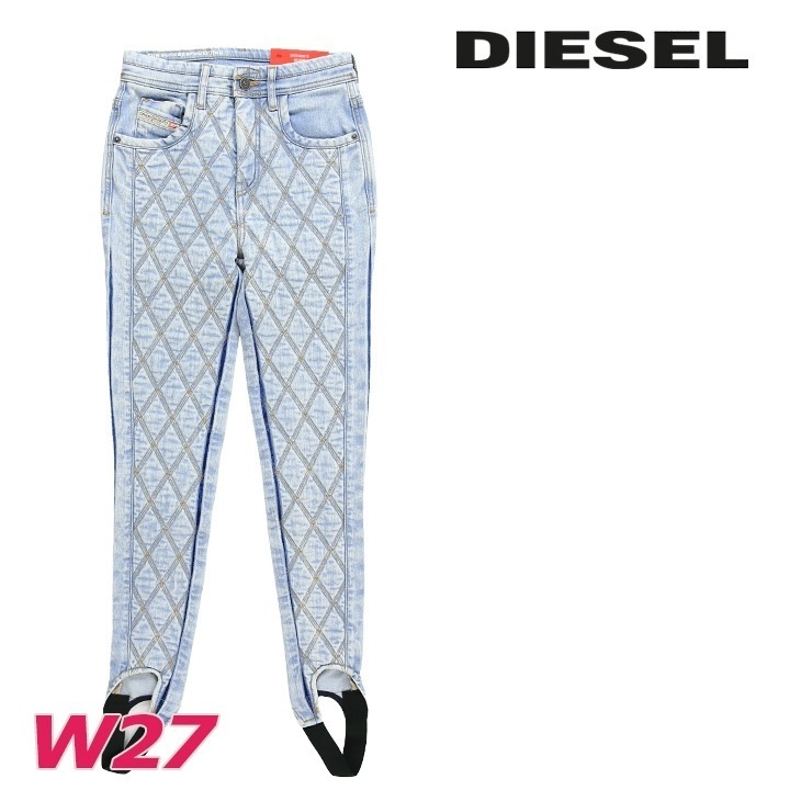 ジーンズ デニム パンツ トレンカ レディース D-DUCT-FS ヴィンテージ加工 キルティング切替 die-l-p-f8-669