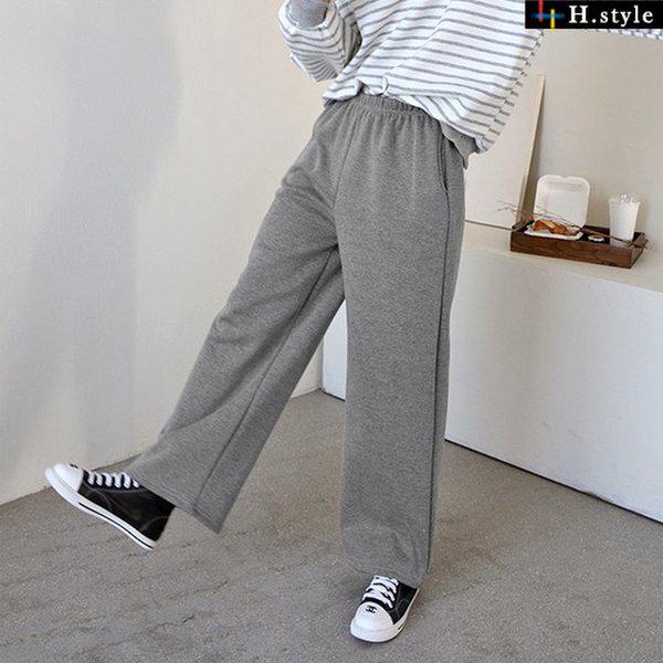 HスタイルLHヒップSスワイドストレートパンツ/冬/起毛/バンディングパンツ/ストレートパンツ/スラックス/ブーツカット/フレア/ワイド