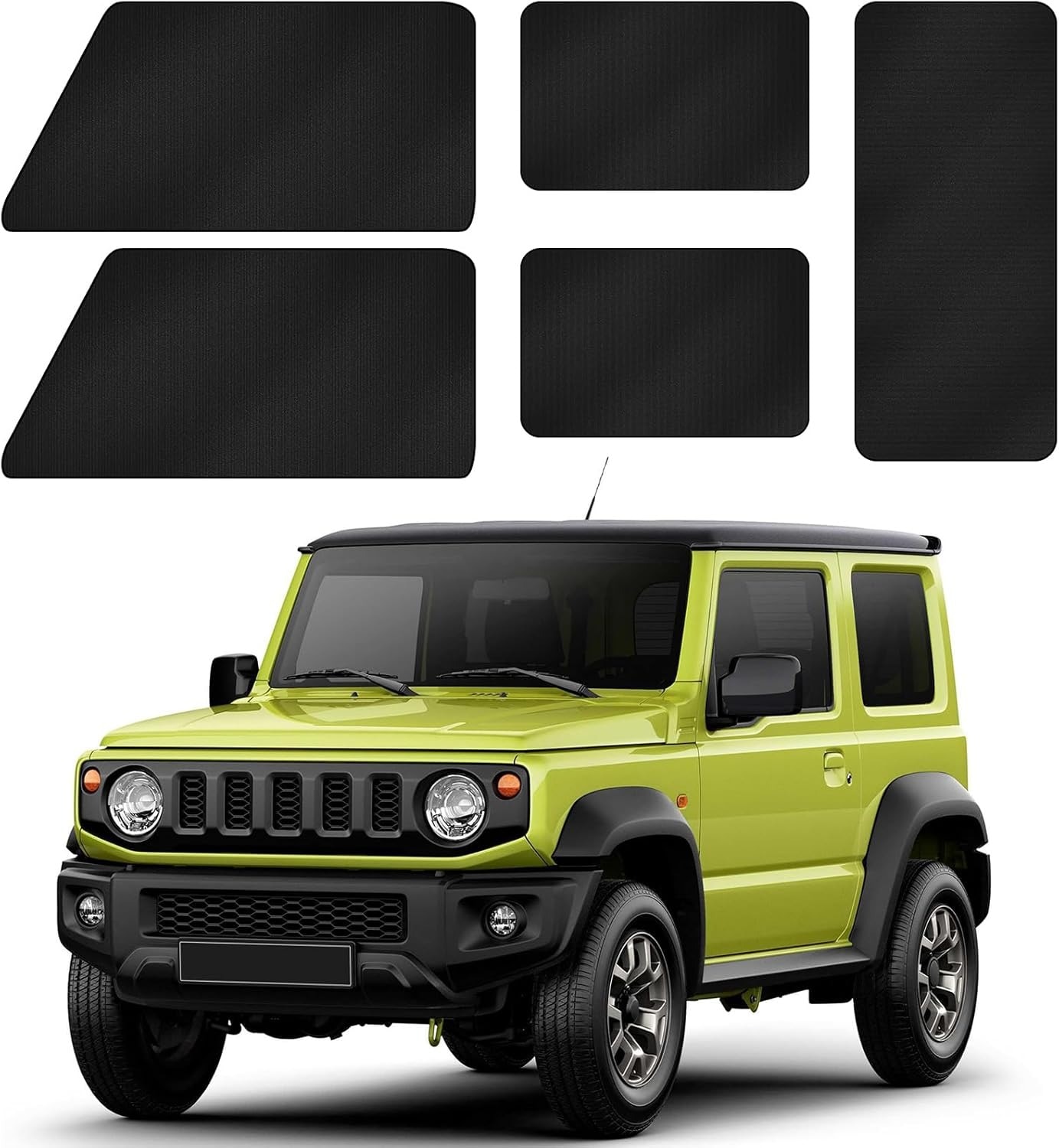 車中泊カーテン マグネット式 フロント/リア/サイド/バックドア用 サンシェード 遮光 専用デザイン 6枚セット