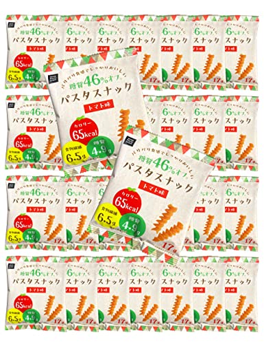 低糖質 糖質オフ パスタスナック Pasta Snack 食物繊維 低カロリー お菓子 おつまみ おやつ スナック 三州総本舗 三州製菓 (トマト味 30袋セット)