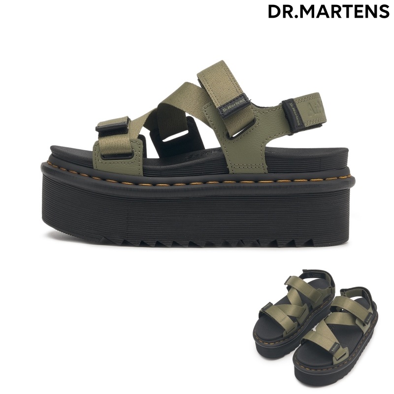[DR.MARTENS] ドクターマーチン KIMBER II 厚底ストラップサンダル MUTED OLIVE
