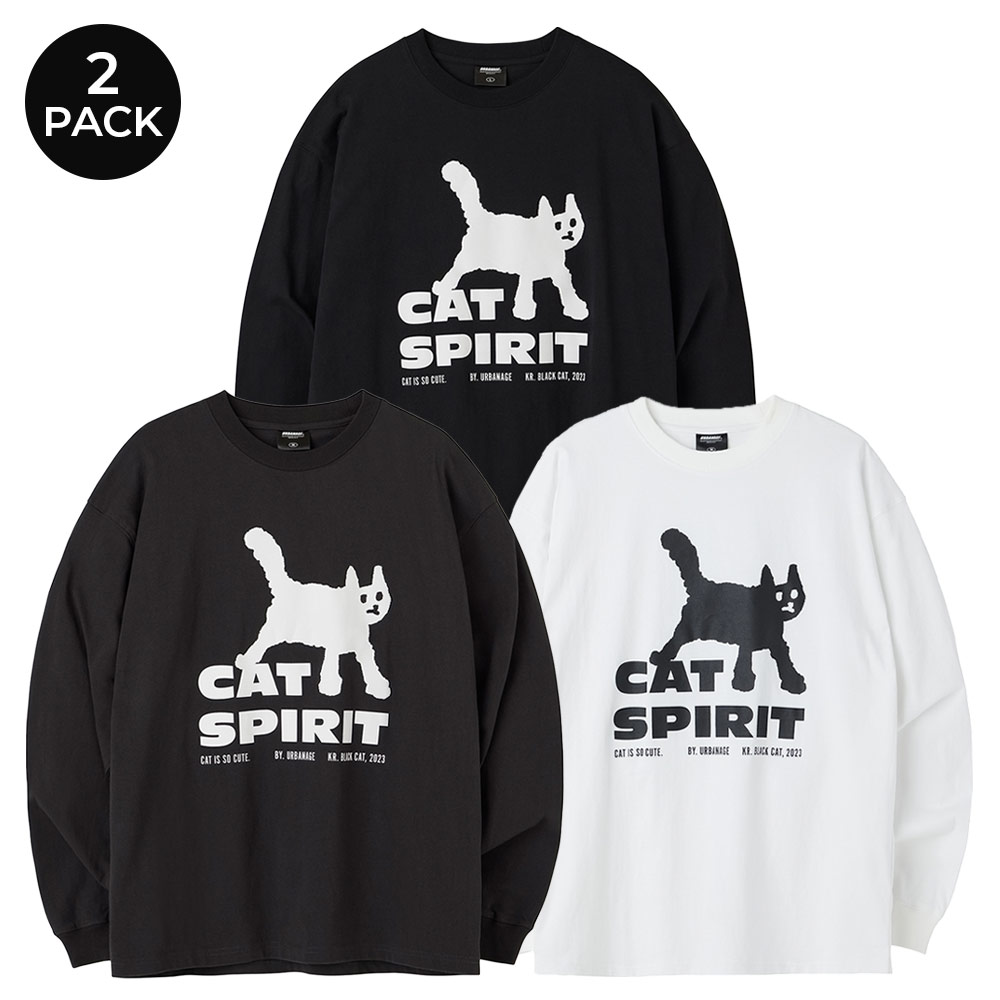 [2PACK] Cat Spirit Long Sleeve (3COLOR)