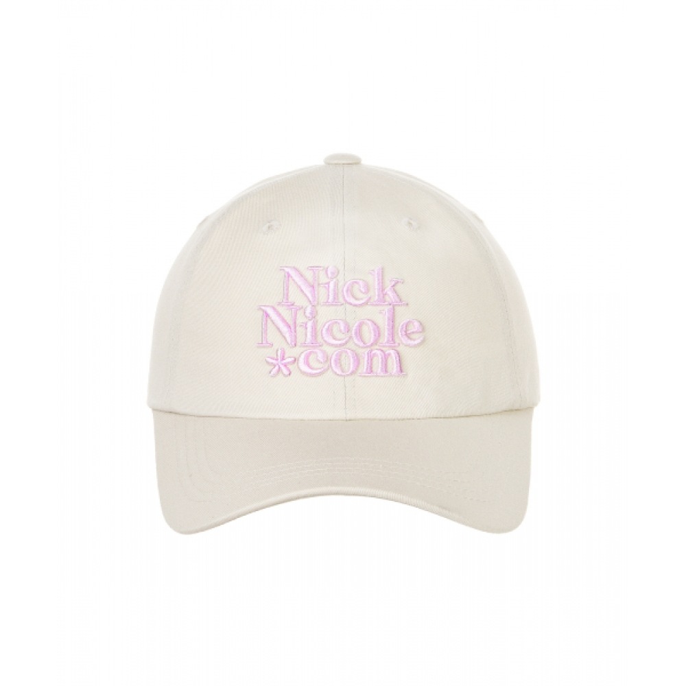 NICK&NICOLE NN ドットコムシグネチャーボールキャップ_ベージュピンク