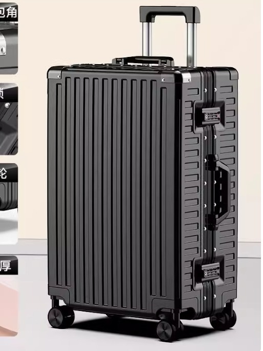 【3日で出荷】スーツケースの女性搭乗アルミボックスの男性は丈夫で耐久性のある万能ホイールスーツケースのスーツケースのパスワードボックスのスーツケースを厚くしています