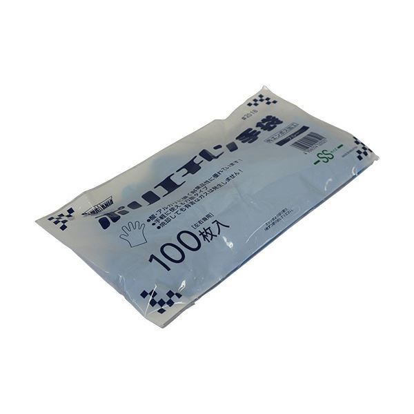 (まとめ) 川西工業 ポリエチレン手袋 外エンボス エコノミー ブルー SS #2018 1パック(100枚) (×50セット)