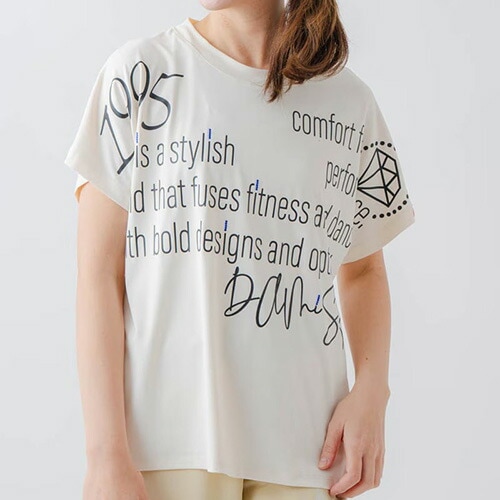 バックフレアヘムTシャツ フィットネス 半袖 ウィメンズ 1634-1467-IVO