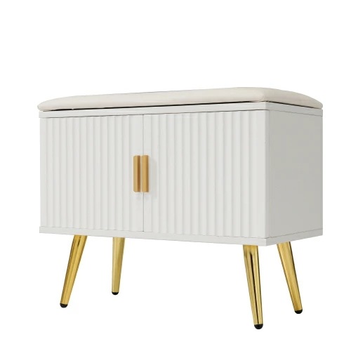 新入荷！収納ベンチ 薄型 玄関収納 一台両役 ドアデザイン 玄関ベンチ シューズラック 靴収納 幅61cm 玄関椅子 スリム 室内 靴棚 靴入れ 組立簡単 コンパクトで省スペース 下駄箱 靴箱