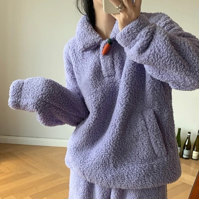 もこもこ モコモコ ルームウェア レディース 2点セット 上下セット ホームウェア 部屋着 寝巻き パジャマ ワンマイルウェア ふわふわ あったか 暖かい ふんわり トップス フリース 5,561円