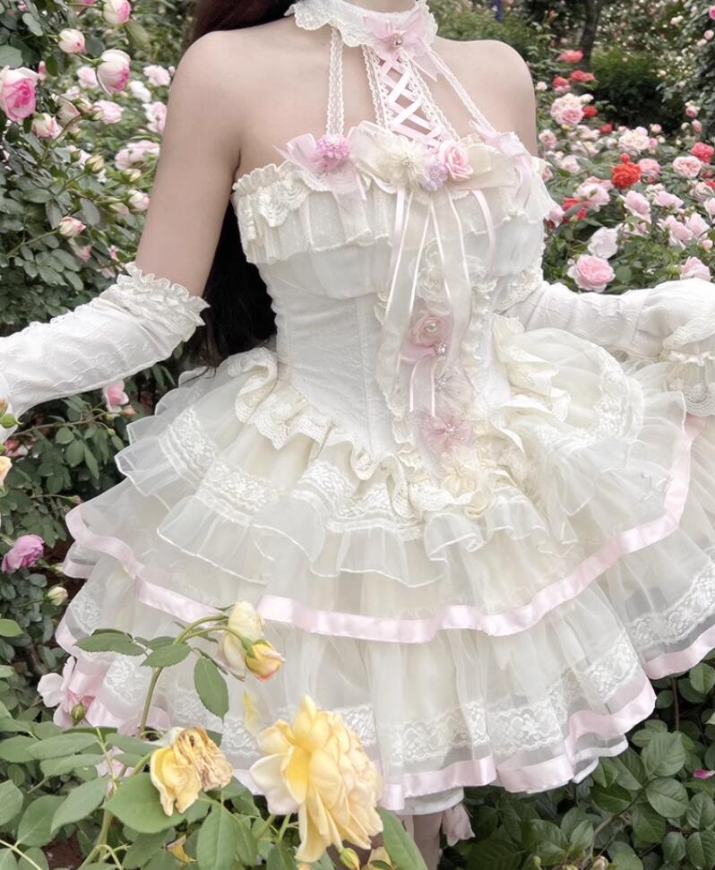 76【新作登場 最安値】 ロリータopワンピースゴスロリ コスプレ メイド服 コスチューム 文化祭 学園祭 衣装 仮装 ハロウィン おすすめ 可愛い ドレス　日常　写真　舞台　花嫁　洋服