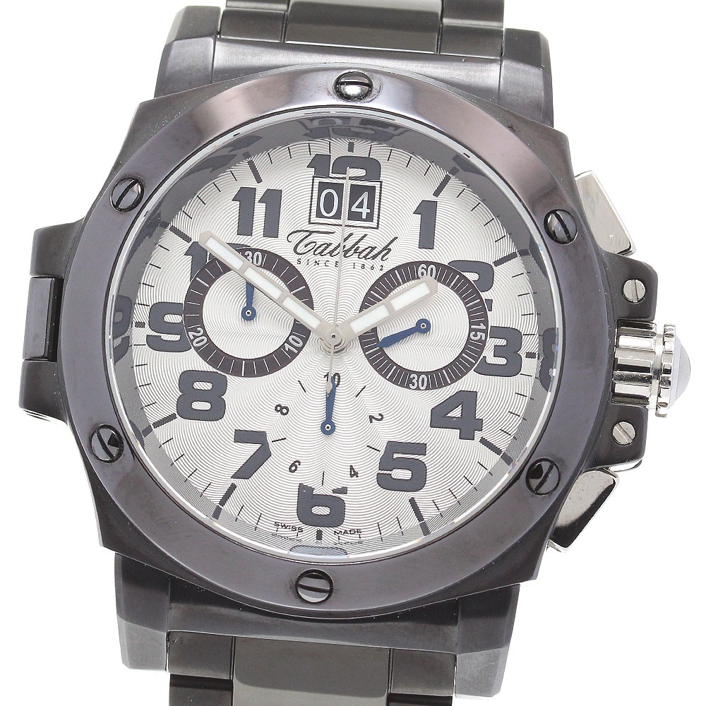 タバー Tabbah 258.08 チタニウム カーゴ クロノグラフ デイト クォーツ メンズ _842432【中古】