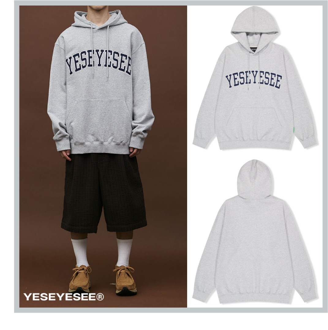 [TXT ボムギュ着用] Arch Logo Hoodie Grey