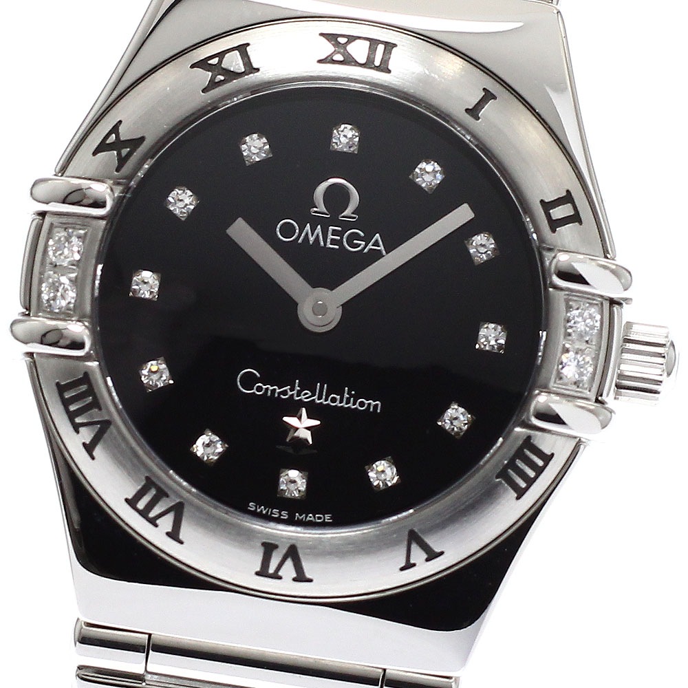 オメガ OMEGA 1566.56 コンステレーション 12Pダイヤ 4Pベゼルダイヤ クォーツ レディース 良品 _673689【中古】