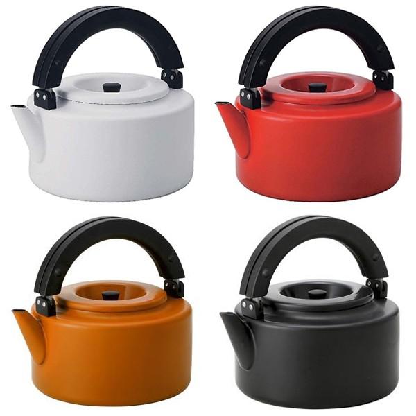 ケトル IH対応 やかん おしゃれ 取っ手 フラット 水平 平ら 蓋 コンパクト 冷蔵庫 収納 茶こし付き 5,520円