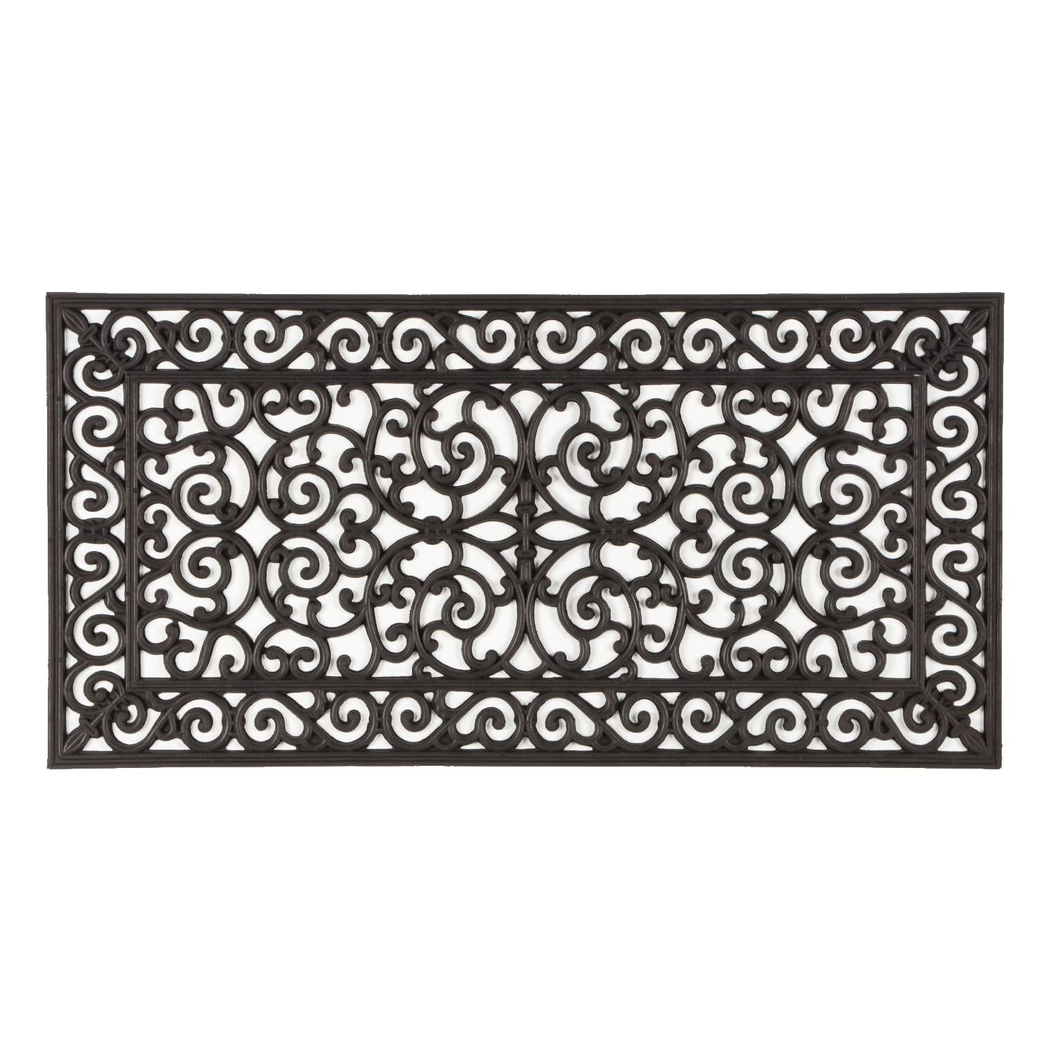 萩原 屋外用ドアマット ブラック 約60×120cm ラバーマット 「CE-9649」 270001620