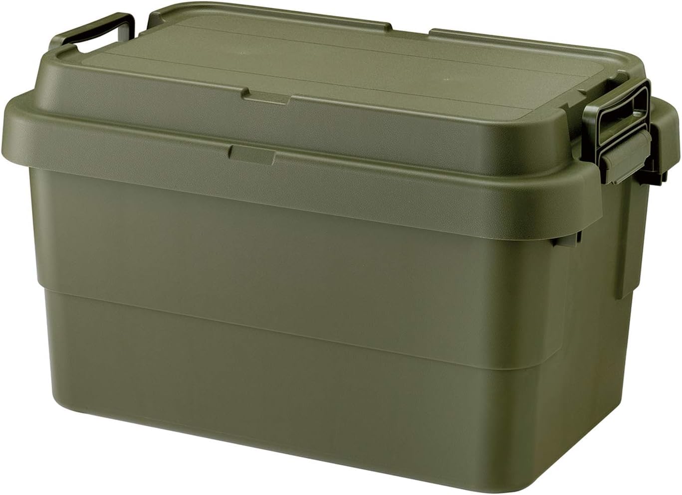 リス(RISU) 収納ボックス トランクカーゴ 50L グリーン 日本製 TC-50S コンテナ ボックス スタッキング 屋外収納 キャンプ 防水