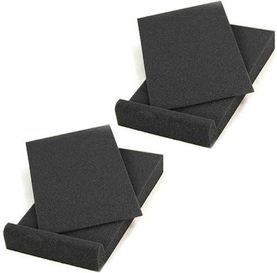 他サイト： 良品ラボ スピーカー 吸音材 オーディオ ウレタン マット パッド 防振 防音 共振低減 スピーカースタンド 2枚組x2セット(ブラック, 30x20x4.5cm)の商品画像