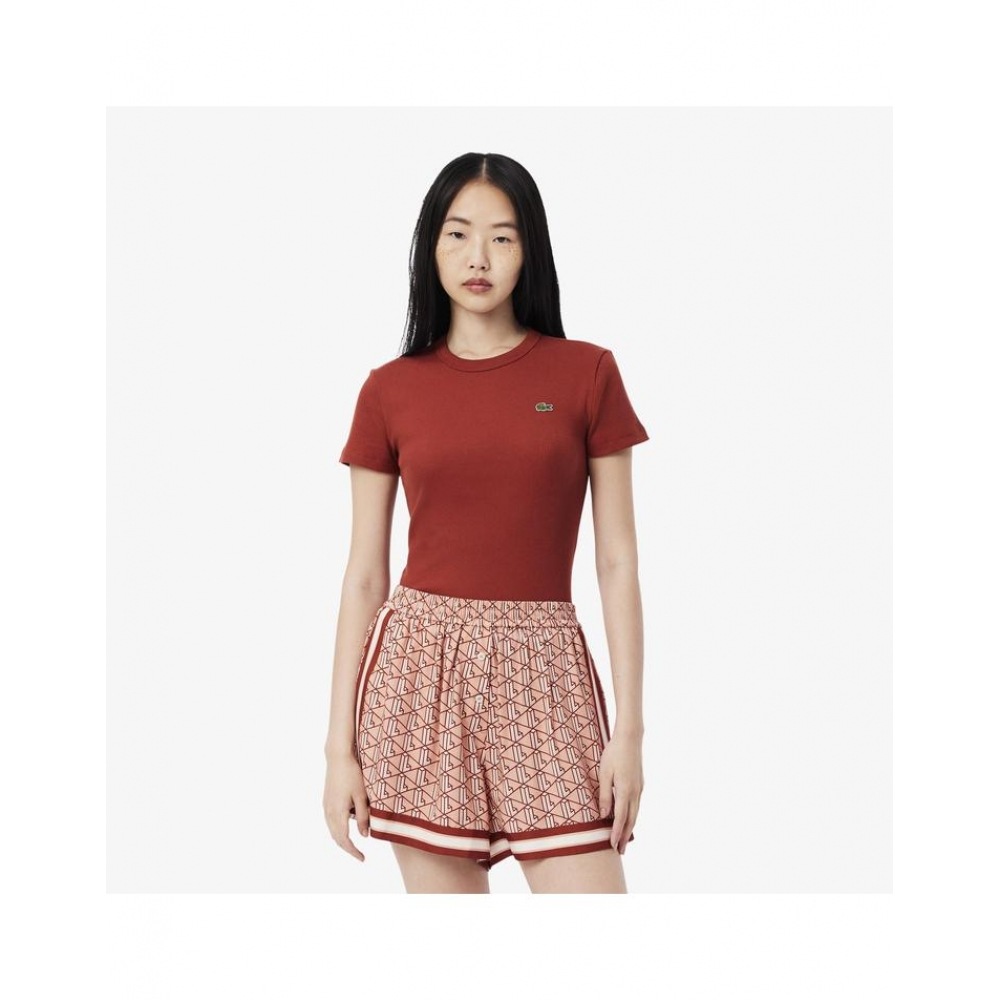 ラコステ レディース スリムフィット 半袖 Tシャツ TF5538-55G