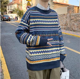 【限定SALE!!冬季新品 】韓国ファッション 暖かい 厚手 ゆったりする メンズ セーター ニットトップス トレンド 怠惰な風 カジュアル