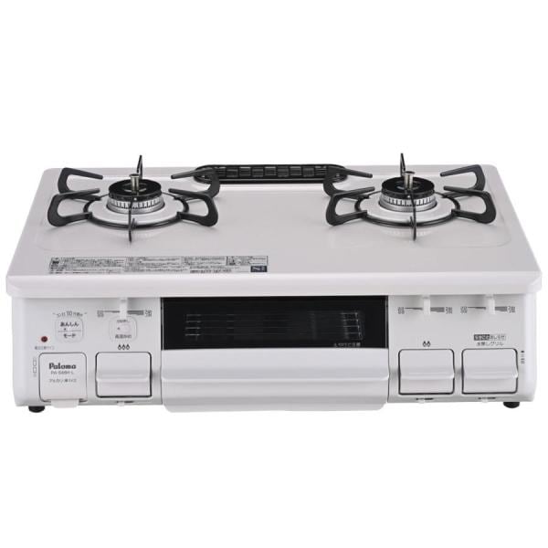 パロマ ガスコンロ プロパンガス用 左強火力 幅59cm 水なし片面焼グリル PA-S46H-L LPG ナチュラルホワイト Paloma