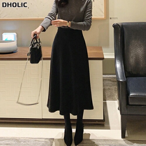 ジップアップロングフレアスカート・1955316