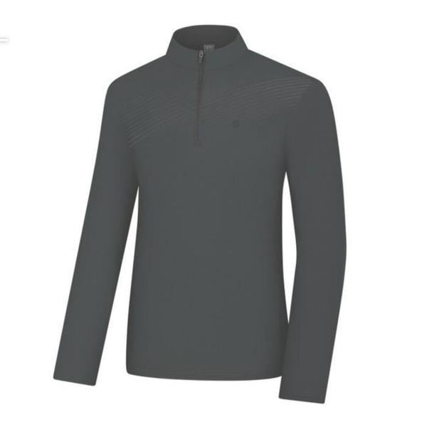 HC03 男性用 クール アイスボーン 高級ジップアップTシャツ（チャコール）KWT4241M（S45878998)