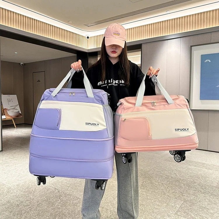 ユニバーサルホイール拡張可能ラゲージバッグ大容量出張ウェット&ドライ分離スーツケースキャリーバッグスーツケース搭乗箱の万向輪旅行収納旅行ジムバッグ学生トラベルバッグ30%制限