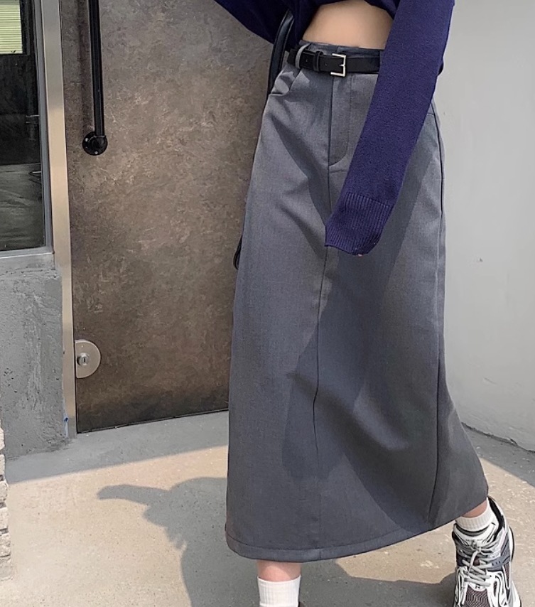 ボトムス デート モテアイテム スカート ロング丈 スリット コットン 大人可愛い きれいめ 上品 おしゃれ かっこいい 大人可愛い ラブリー キュート ガーリー クール モード系 セクシー