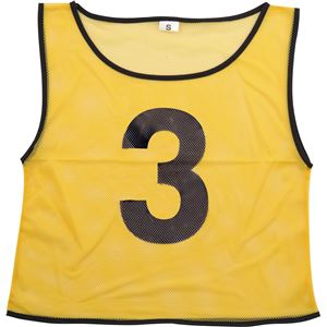 (まとめ)アーテック チームベスト/ビブス (ゼッケン入り 10枚組) 大 イエロー(黄)