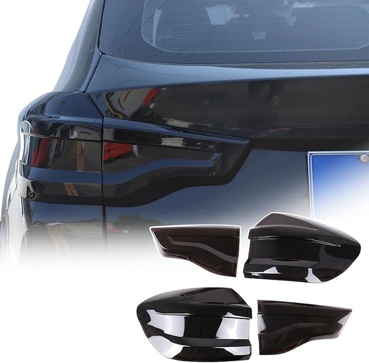 BMW X3/iX3/X3M 2018年～2021年専用 リアテールランプカバー ウィンカーシェル テールランプシェル テールライト ヘッドライトパネル 車テール 外装 (透明グレー)