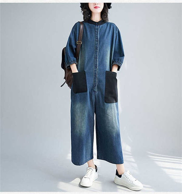 Qoo10] デニム つなぎ レディース デニム オー