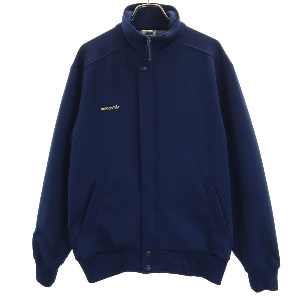 70s デサント製 ヴィンテージ 西ドイツタグ トレフォイルロゴ トラックジャケット L ネイビー ジャージ メンズ