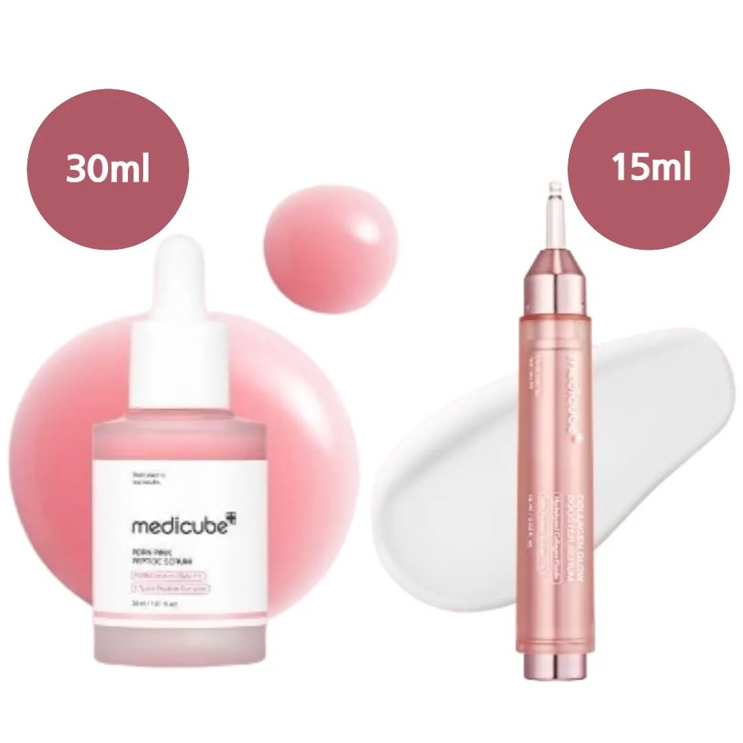 【NEW/正規品/PDRN白玉痕跡ピンクブースター企画セット】ピンクアンプル30ml+ミルクタンパク質ブースターセラム15ml /トラブル赤いシミ跡/水分防御膜/保湿/白玉肌/韓国コスメ