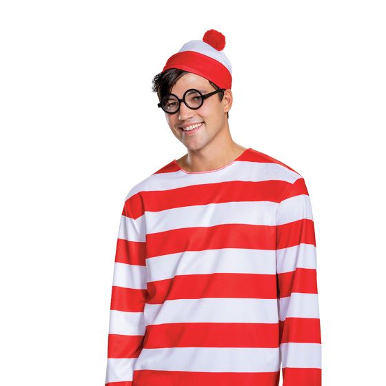 ハロウィン コスプレ 仮装 ウォーリーをさがせ！ Where s Waldo アクセサリーキット 帽子 メガネ 大人用 小道具 アイテム 119509