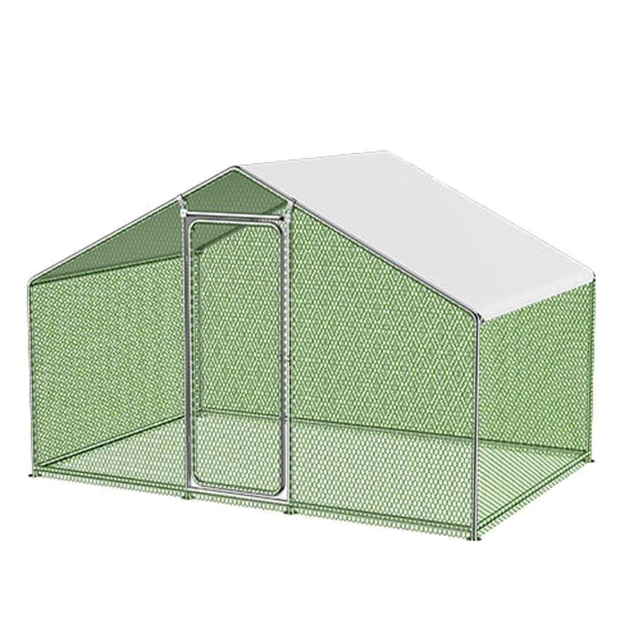 短納期鶏小屋 屋外 大型 亜鉛メッキ鋼製 鶏舎 鶏ペン 高耐久 庭用 農場用 耐候性 防雨 防性紫外線防止 家禽ケージ ウサギハッチ 七面鳥 アヒル ガチョウ 歩行用 チ